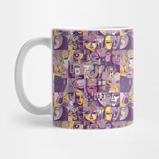 Cubism faces people Mug